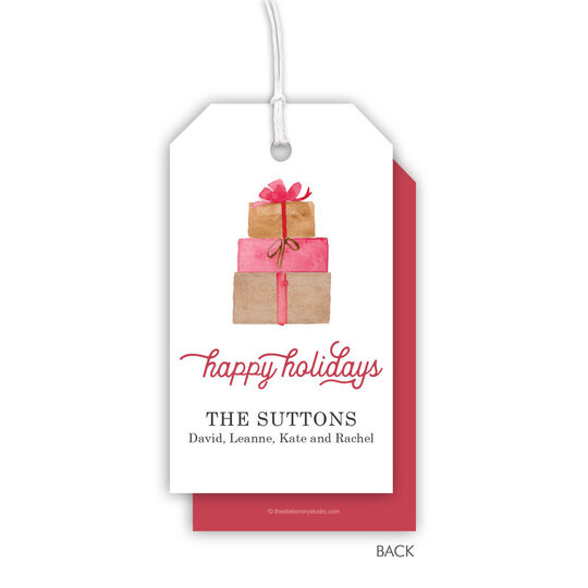 Watercolor Gifts Vertical Hanging Gift Tags